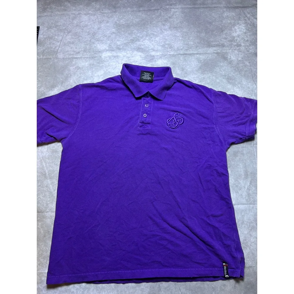 Southpole Polo Shirt Mens XL Purple Short Sleeve Embroidered Logo Cotton Pique